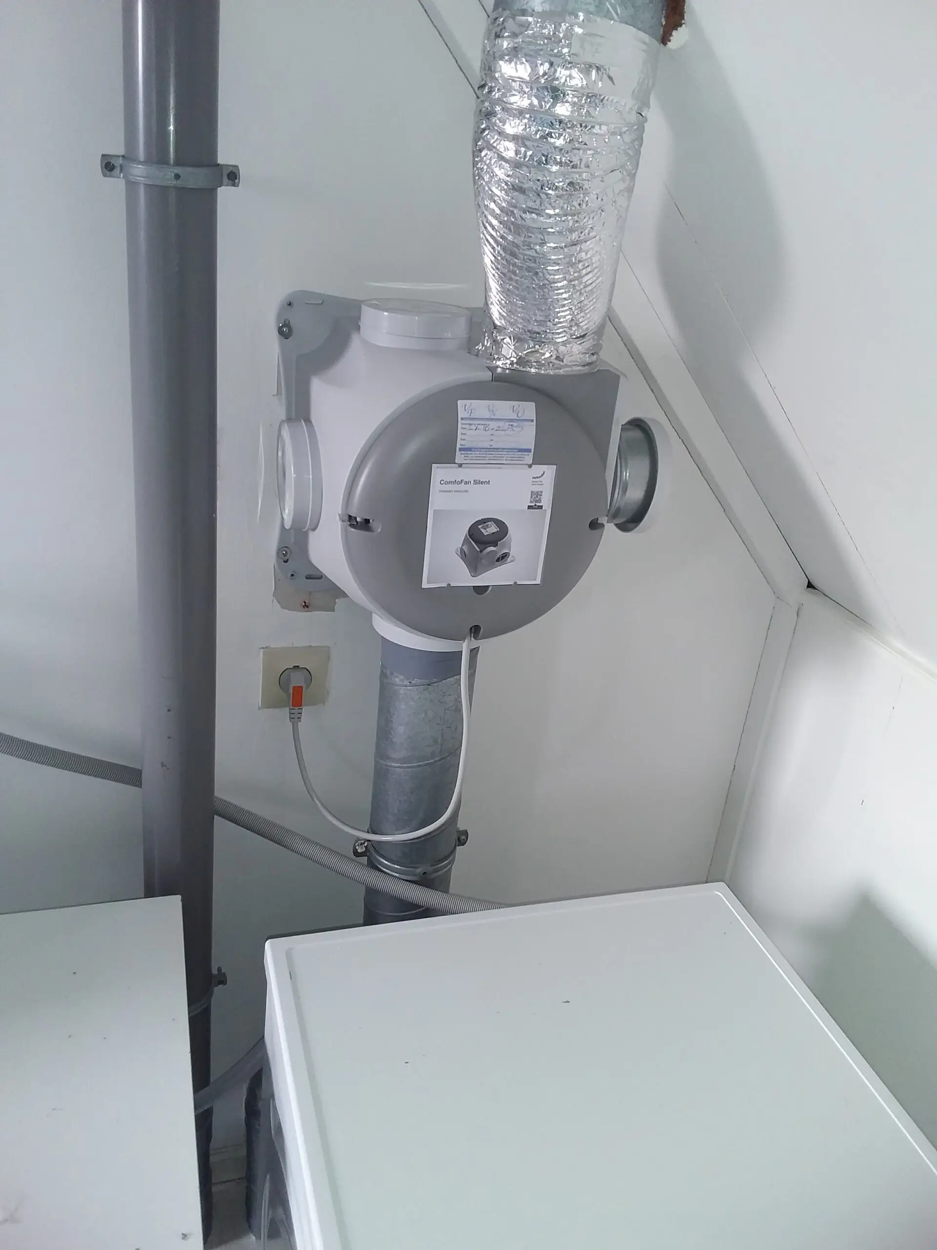 Ventilatiebox in woning