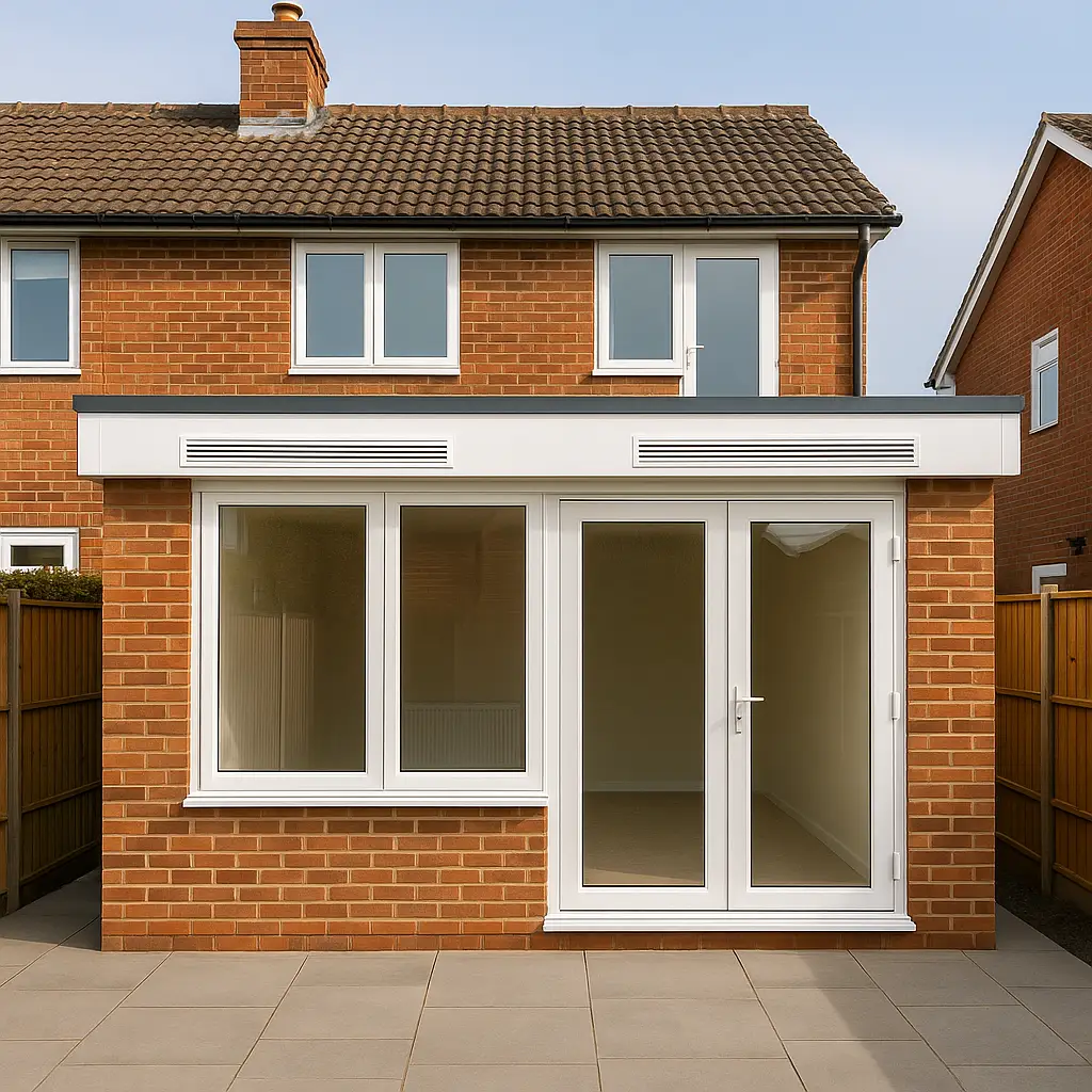 Raamroosters in uitbouw