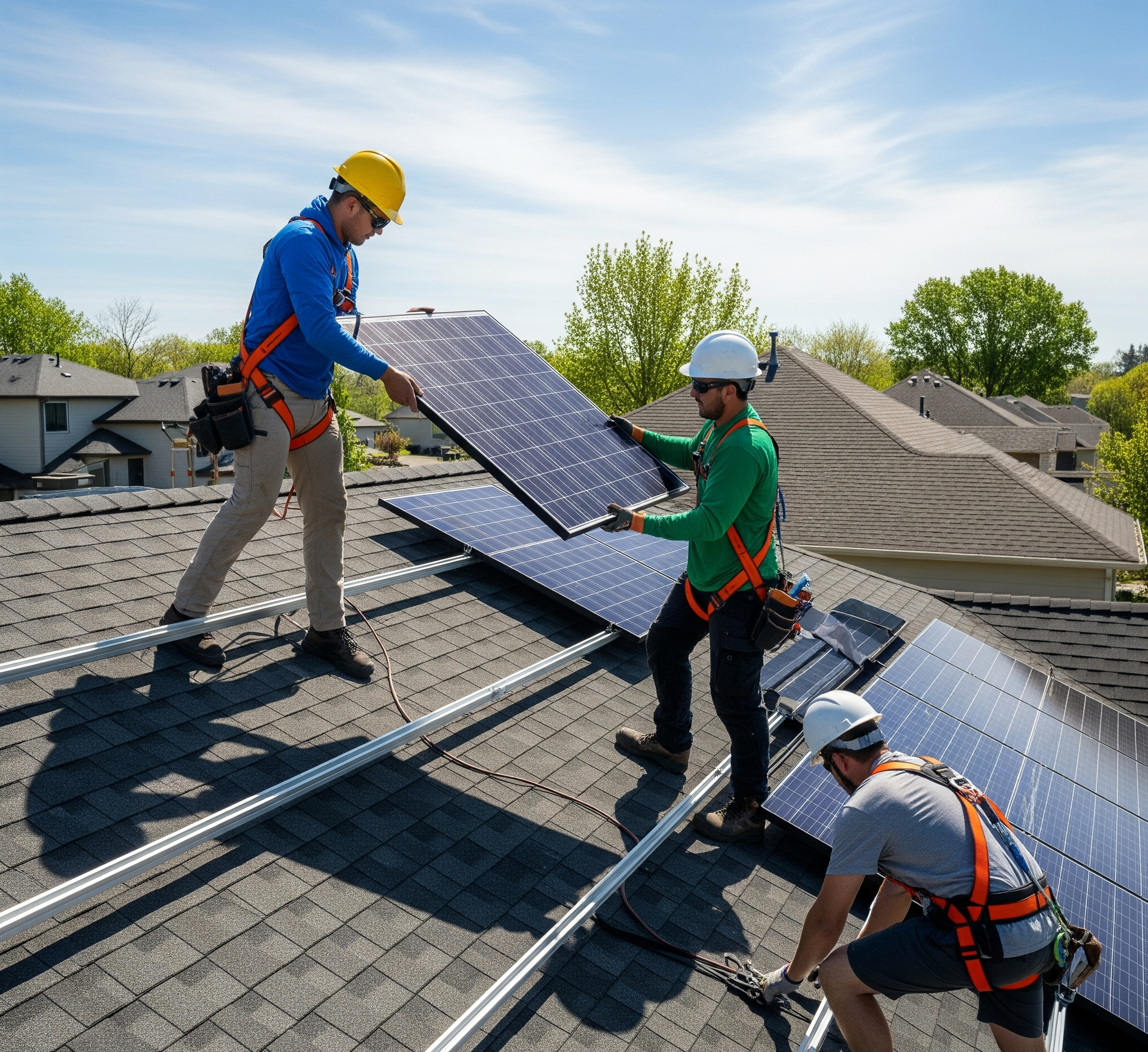 Zonnepanelen installeren en ventilatie controleren