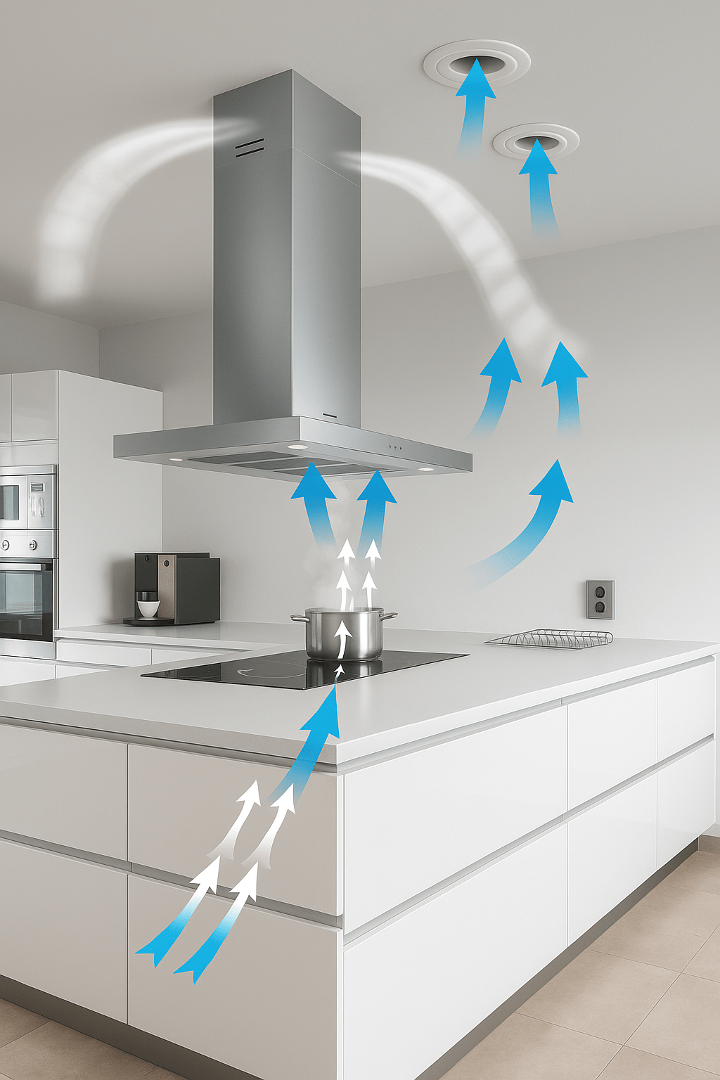 Nieuwe afzuigkap in keuken