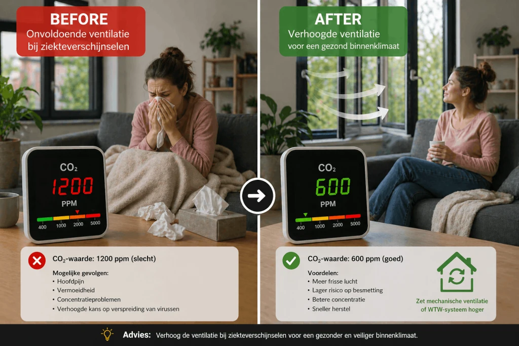 Verhoogde Ventilatie bij Ziekteverschijnselen
Een Noodzaak voor een Gezond Binnenklimaat